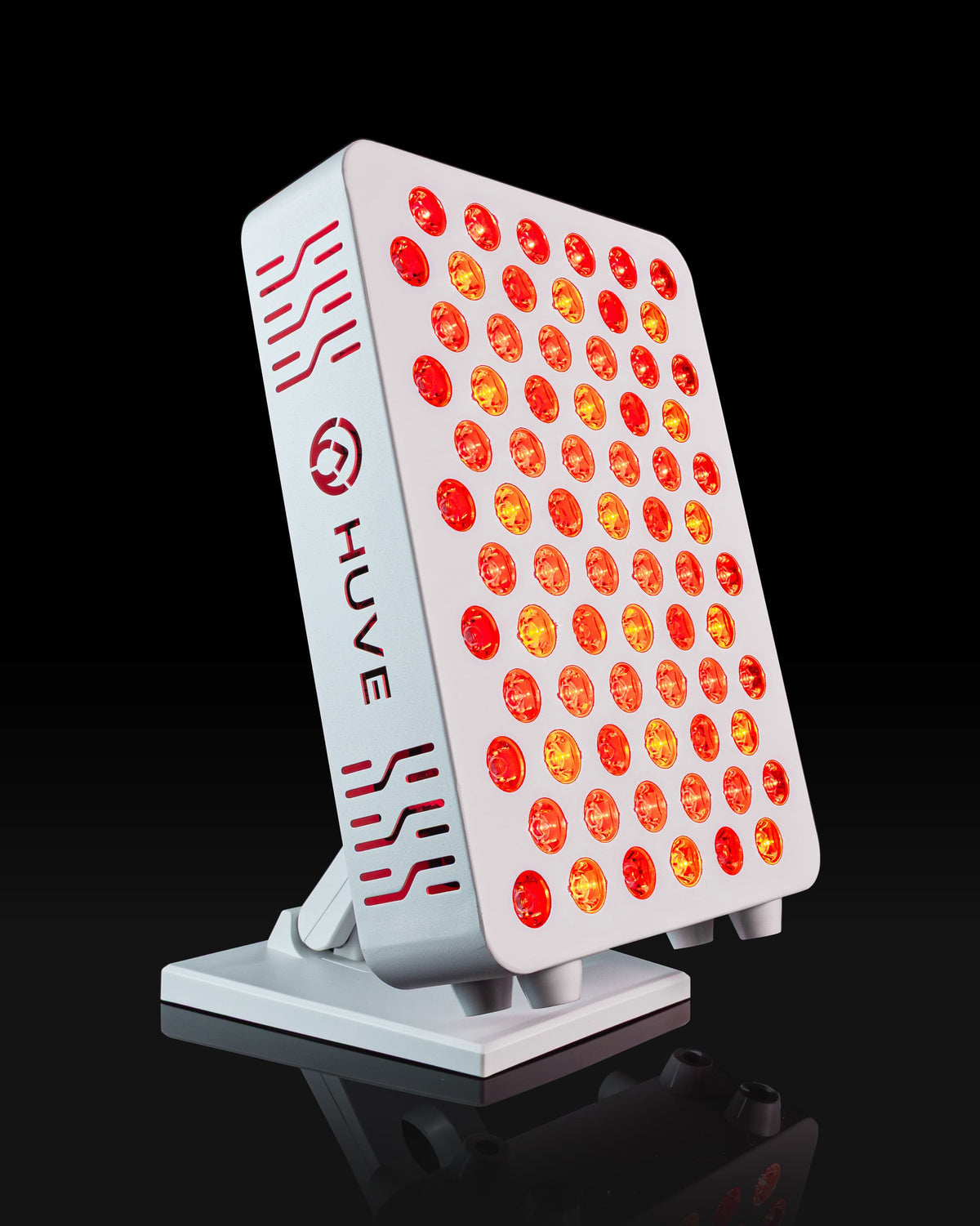 HUVE Luma red light therapy panel in white, side view