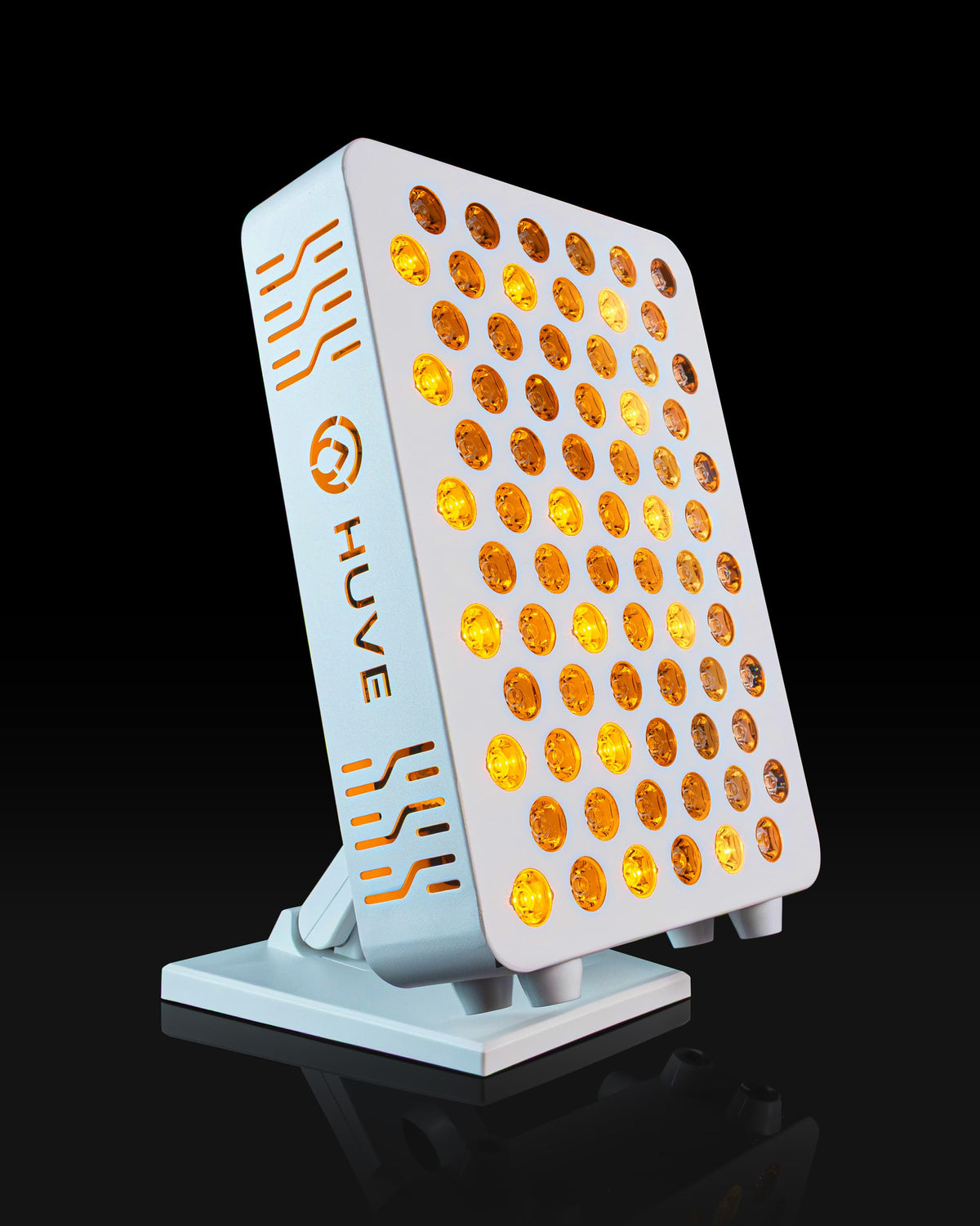 HUVE Luma red light therapy panel in white, side view