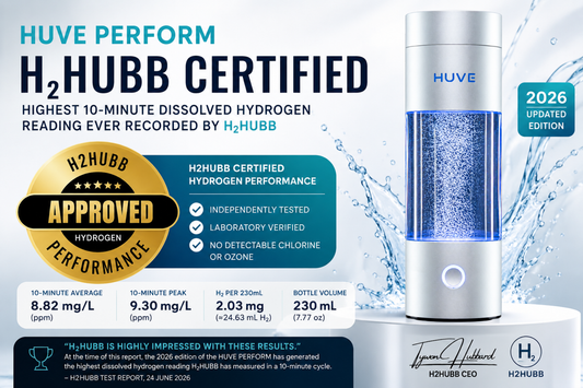 Hydrogen Water: HUVE Perform Achieves H₂HUBB’s Highest Ever 10-Minute Dissolved Hydrogen Reading