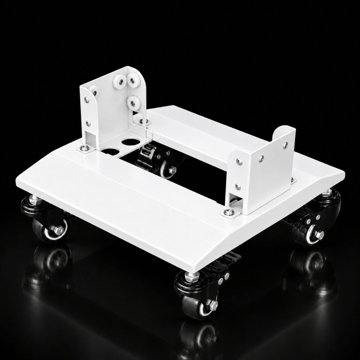 HUVE LUMA Dolly Stand White 45d side view left 