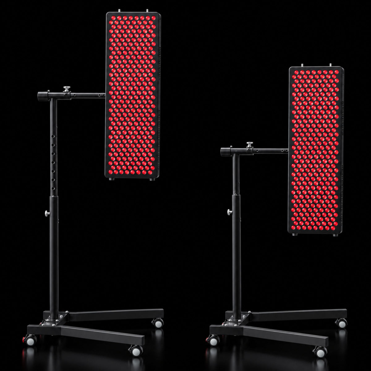 HUVE LUMA Floor Stand in Black on Black Background