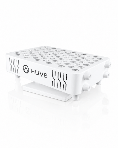 White HUVE LUMA Glow light panel with 'HUVE' branding on a white background