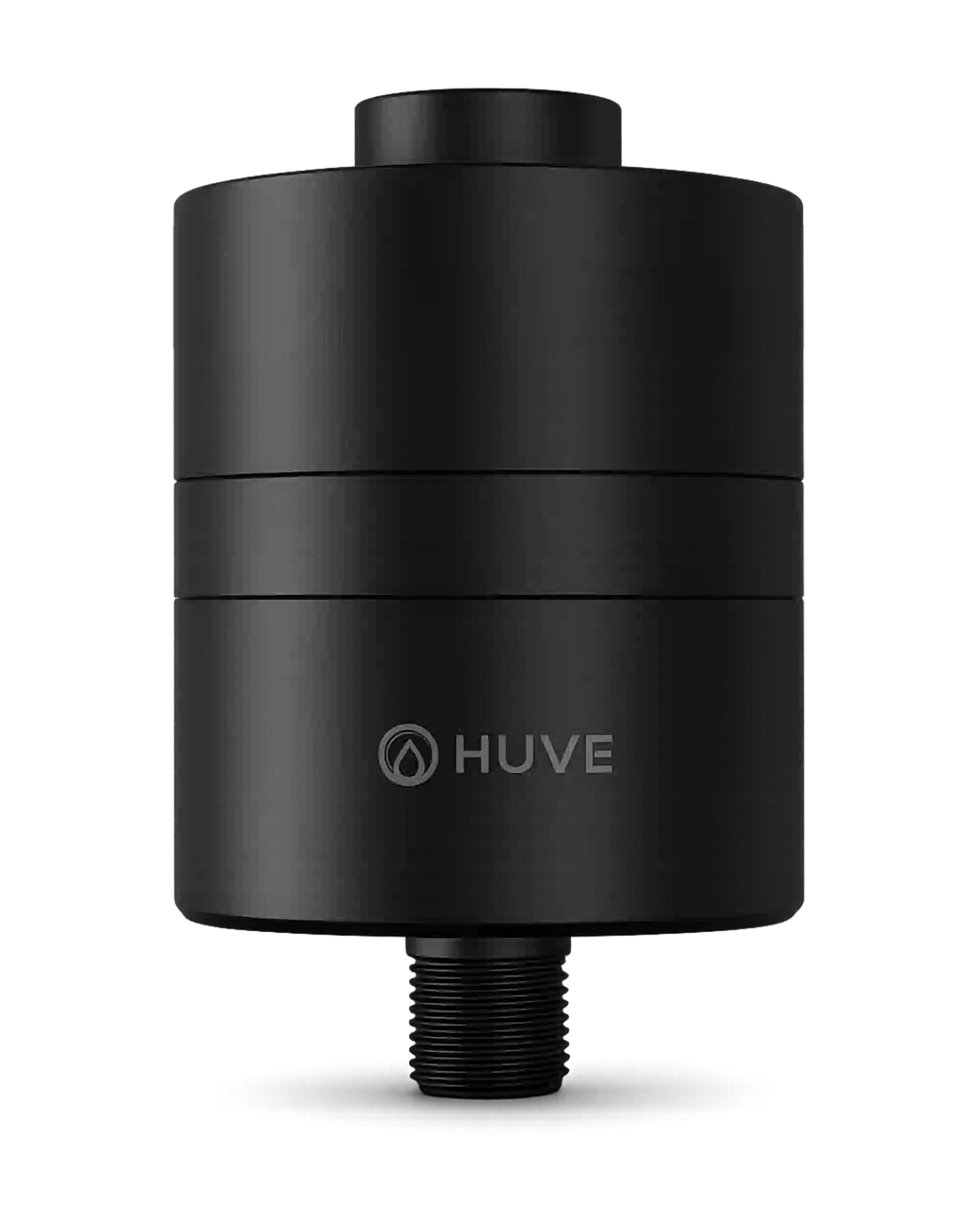 HUVE Flow premium shower filter in black finish