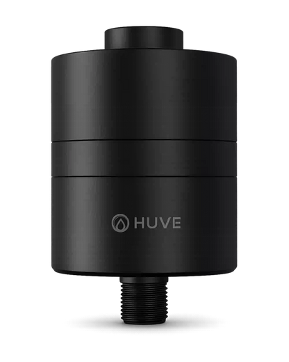 HUVE Flow premium shower filter in black finish
