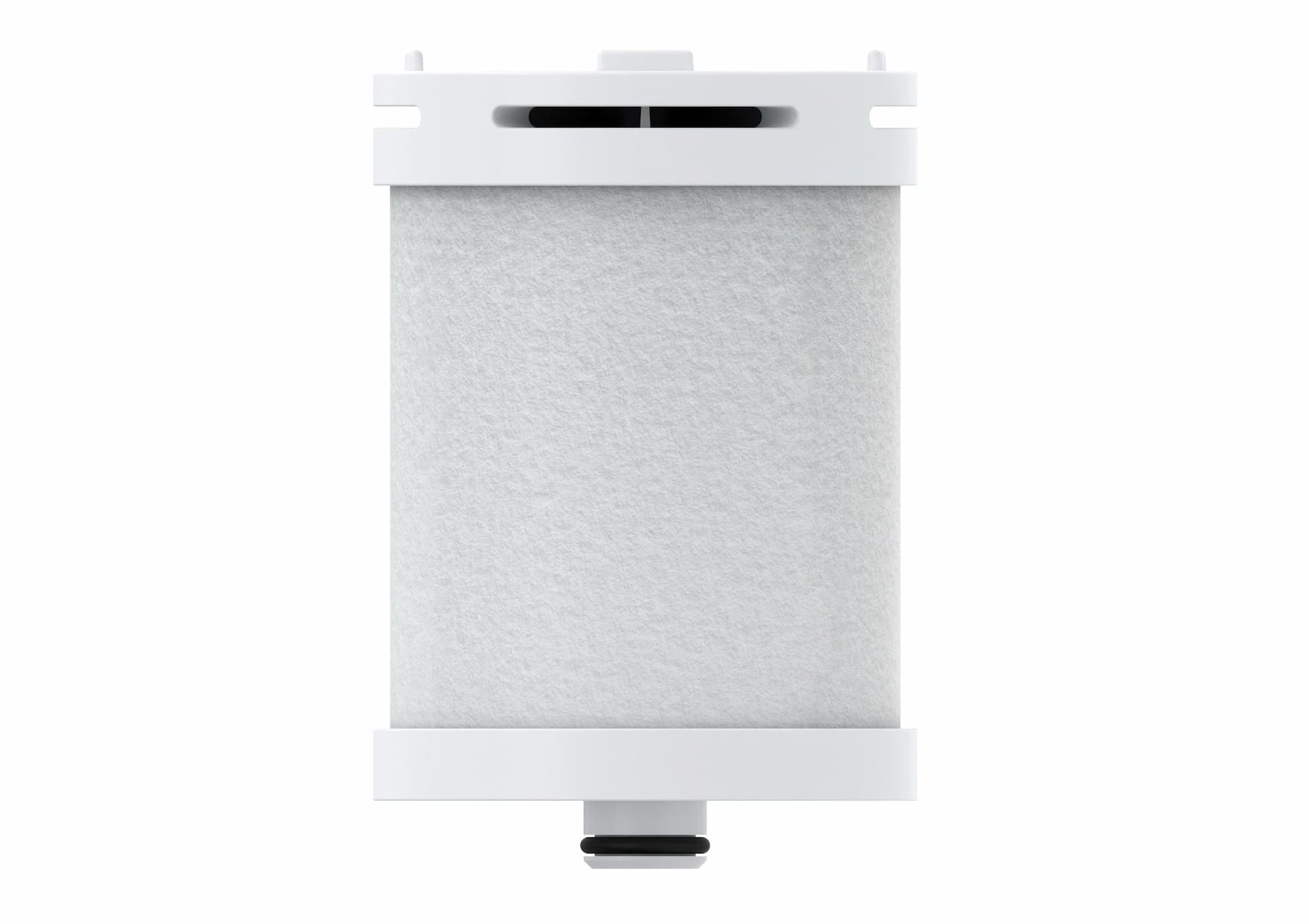 HUVE Flow shower filter replacement cartridge shown upright on a white background