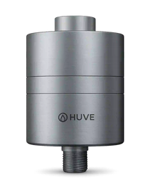 HUVE Flow premium shower filter in silver finish